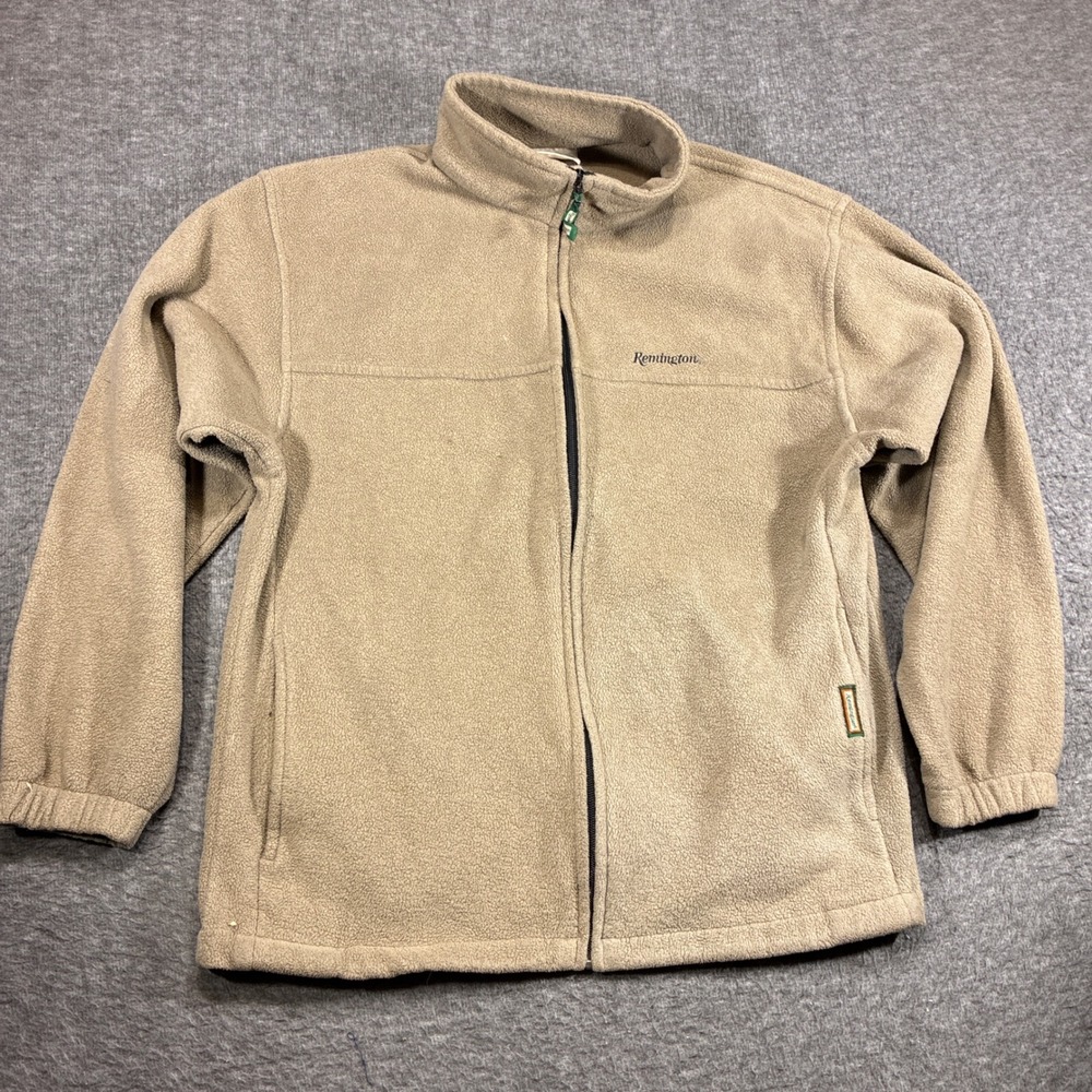 Vintage Remington Fleece Jacket Mens Medium Driftwood Tan Full Zip 12195DW